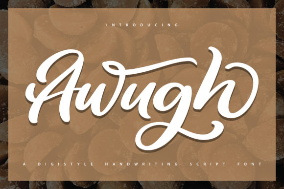 Awugh Font: A Bold Script Typeface for Digital Design