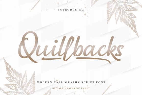 Quillbacks: A Premium Brush Pen Font for Digital Elegance