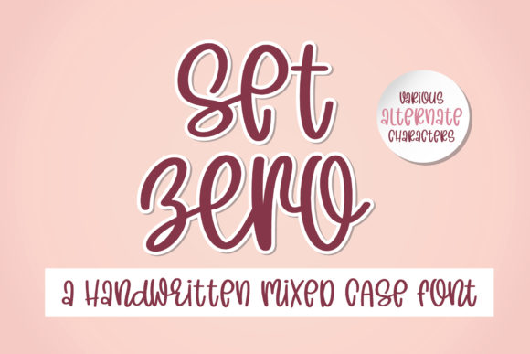 Set Zero: A Joyful Handwritten Font for Digital Design