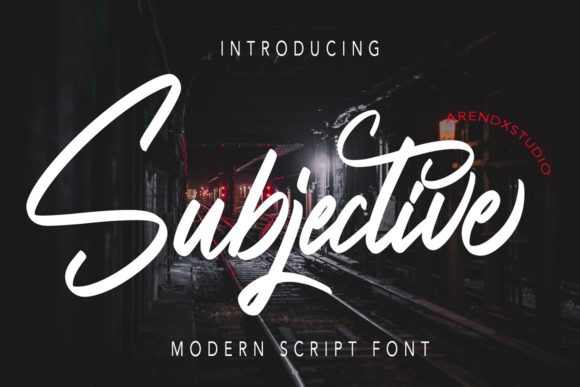 Subjective Font: A Beautiful Script Handwritten Design