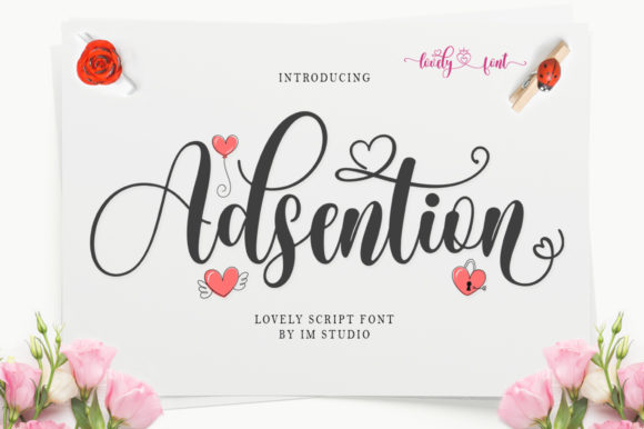 The Adsention Script Font for Elegant Creative Projects