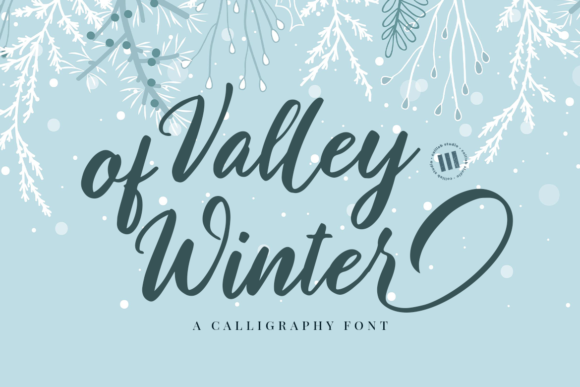 The Valley of Winter Font for Handmade Products