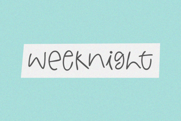 Weeknight Font: A Trendy Handwritten Typeface for Editorial Mood
